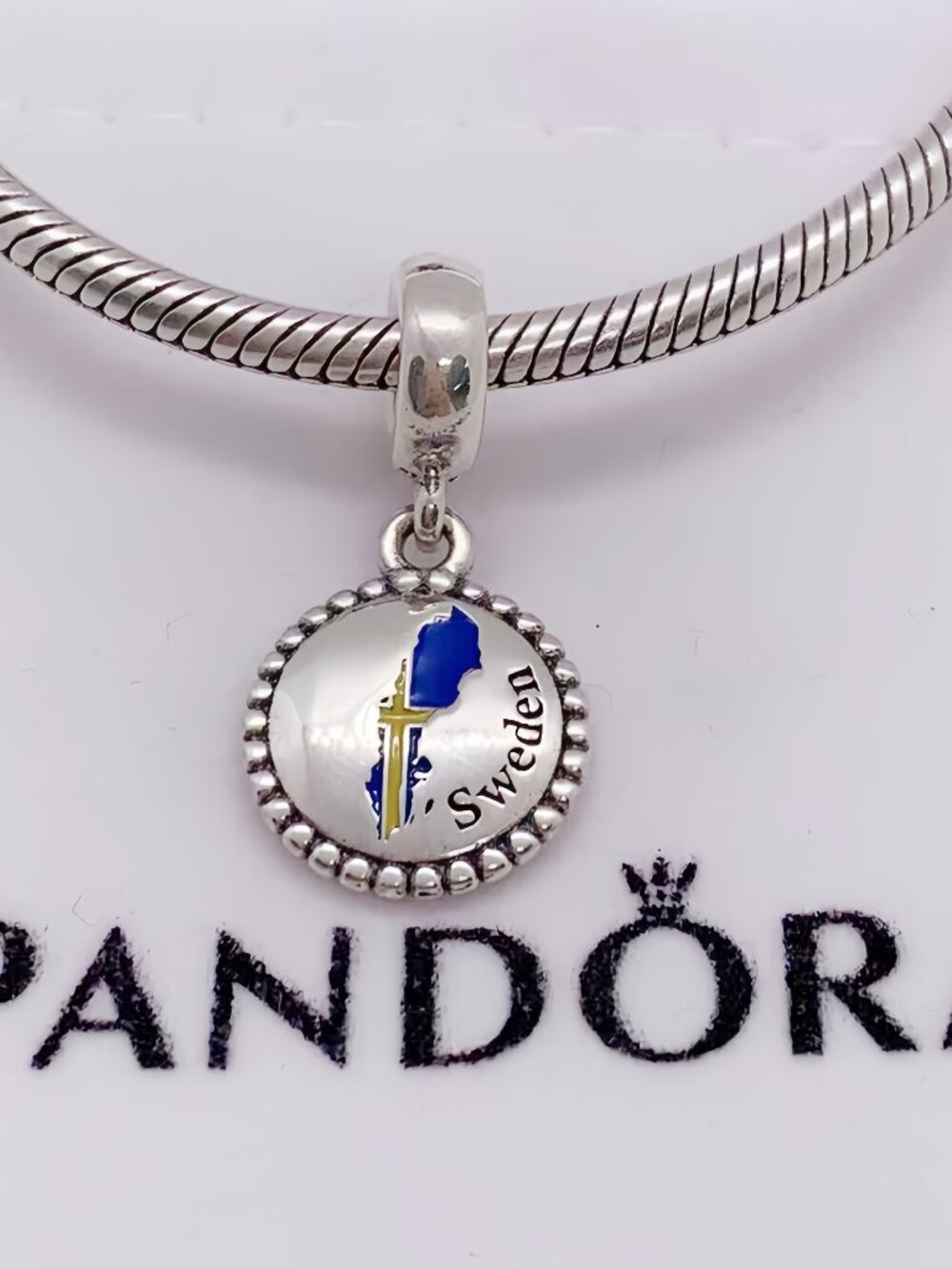Pandora Sweden Map Dangle Charm